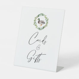 マラードアヒル赤ちゃんシャワーカードとギフトサイン 台座サイン