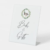 マラードアヒル赤ちゃんシャワー本とギフトサイン 台座サイン (正面)