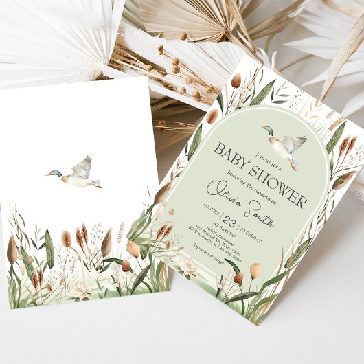 マラードアヒル赤ちゃんシャワー 招待状