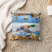 マラードアヒル野生生物写真鳥好き クッション (ブランケット)