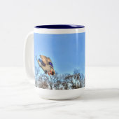 マラードアヒル野生生物写真鳥好き ツートーンマグカップ (正面左)