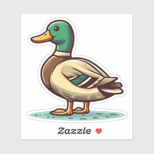 マラードアヒル鳥カスタム切りビニールシール シール (シート)