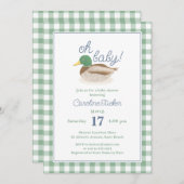 マラードアヒルOHベビーカントリー狩りベビーシャワー 招待状 (正面/裏面)
