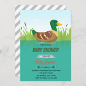 マラードダックの誕生日シャワーテーマ招待 サンキューカード (正面/裏面)