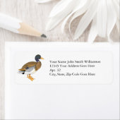 マラードダックカスタムパーソナライズされた大画像 ラベル (インサイチュ)