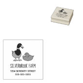 マラードダックスファームアドレスのペア ラバースタンプ (押印)