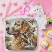 マラードダックス付きゴールデンレトリバー ペーパープレート (パーティー)