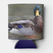マラードダックドレイク水写真 缶クーラー (正面)