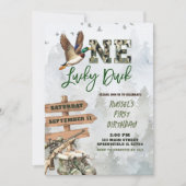 マラードダックファースト誕生日 招待状 (正面)