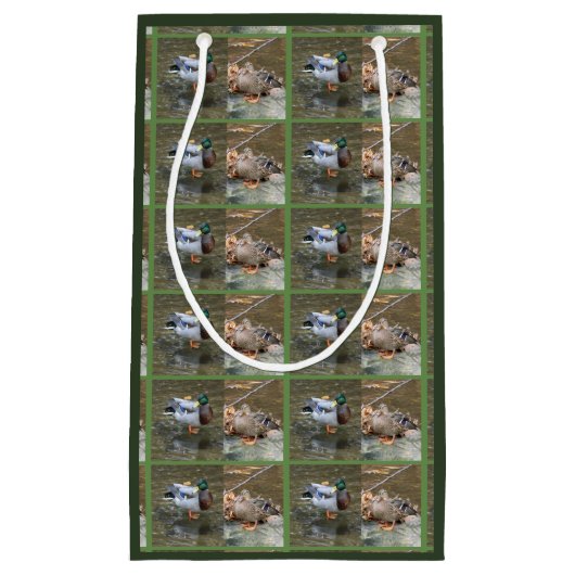 マラードダックペア抱き枕 スモールペーパーバッグ (正面)