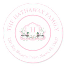 マラードダックモノグラムクレスト差出人住所ラベル