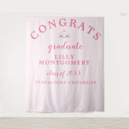 マラードダックモノグラム卒業写真の背景 タペストリー