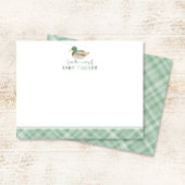 マラードダック名門私立校風のボーイ赤ちゃんシャワーありがとう ノートカード