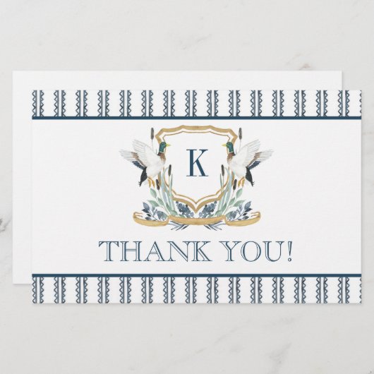 マラードダック折り畳み感謝の気持ち 便箋 (正面/裏面)