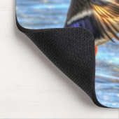 マラードダック飛んでいるバードラバーワイルドライフフォト マウスパッド (コーナー)