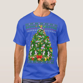 マラードバードクリスマス照明ツリーサンタマラード醜い Tシャツ