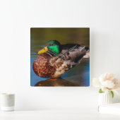 マラードポートレート スクエア壁時計 (ホーム)