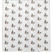 マラード名門私立校風のアヒル シャワーカーテン (正面)