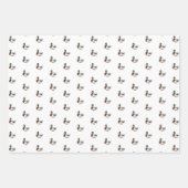 マラード名門私立校風のアヒル ラッピングペーパーシート (正面3)