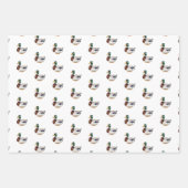 マラード名門私立校風のアヒル ラッピングペーパーシート (正面2)