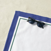 マラード名門私立校風のダックモノグラム ビーチタオル (インサイチュ)