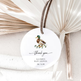 マラード素朴アヒルありがとう赤ちゃんシャワー フェイバータグ