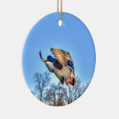 マラード飛んでいるダック・ドレイク野生生物写真 セラミックオーナメント (右)