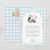 マラード ラッキーダック 誕生日 ありがとうカード サンキューカード (正面/裏面)