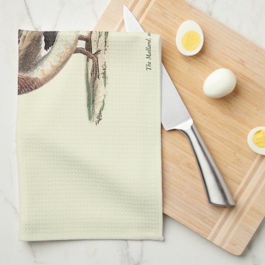 マラールまたは野生のアヒル(Anas platyrhynchos) キッチンタオル (四つ折り)