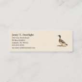 マラールまたは野生のアヒル(Anas platyrhynchos) スキニー名刺 (裏面)