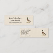 マラールまたは野生のアヒル(Anas platyrhynchos) スキニー名刺 (正面/裏面)