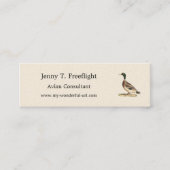 マラールまたは野生のアヒル(Anas platyrhynchos) スキニー名刺 (正面)