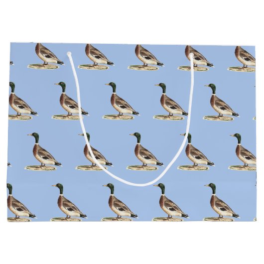 マラールまたは野生のアヒル(Anas platyrhynchos) ラージペーパーバッグ (裏面)