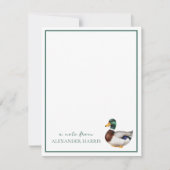 マラ名門私立校風のードダックパーソナライズされた ノートカード (正面)