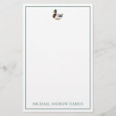 マラ名門私立校風のードダックパーソナライズされた 便箋 (正面)