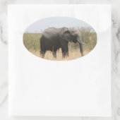 マラ象 楕円形シール (バッグ)