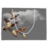 マラ飛んでいるードダックス誕生日 ラージペーパーバッグ (裏面)