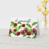 マリさくらんぼの勇気 カード (黄色い花)