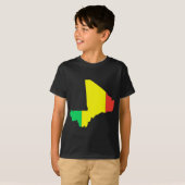 マリの旗の地図 Tシャツ (正面フル)