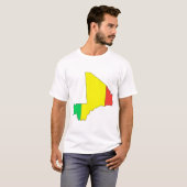 マリの旗の地図 Tシャツ (正面フル)