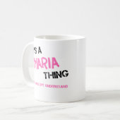 マリアお名前が分からないこと コーヒーマグカップ (正面左)