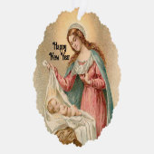 マリアとイエスのクリスマスオーナメントカード オーナメントカード (右)