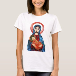 マリアとイエス：恵みと栄光に包まれて Tシャツ