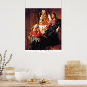 マリアとマルタの家のキリスト・バイ・ヴェルメール ポスター (キッチン)