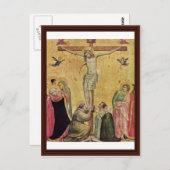 マリアとヨハネの間の十字架上のキリスト ポストカード (正面/裏面)