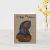 マリアと子供 カード (黄色い花)