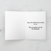 マリアと星とハートと王冠のいるマンネジャーの中の赤ちゃんイエス カード (内部)