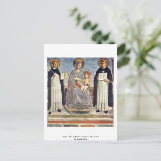 マリアと聖徒ドミニクとトーマス ポストカード (スタンド正面)