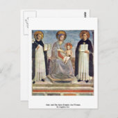 マリアと聖徒ドミニクとトーマス ポストカード (正面/裏面)