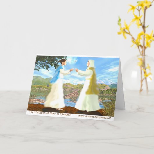 マリアのエリザベスへの訪問 カード (黄色い花)